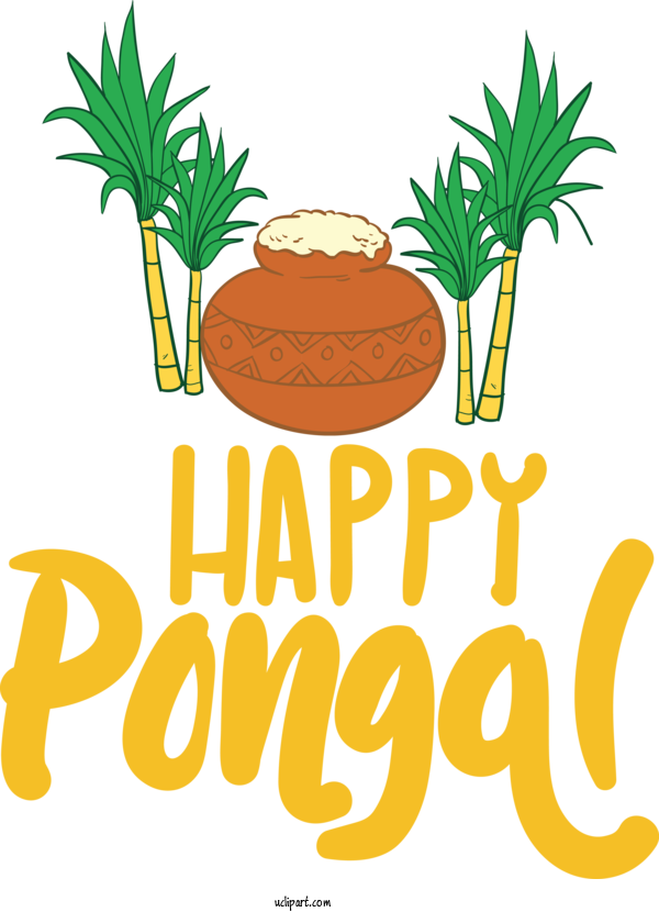 Free Holidays Palm Trees Leaf Logo For Pongal Clipart Transparent Background