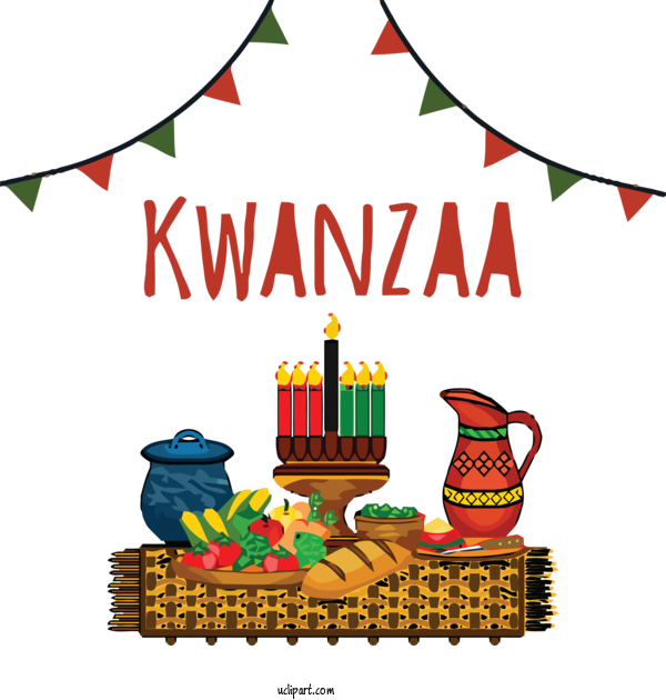 Free Holidays Kinara Kwanzaa Holiday For Kwanzaa Clipart Transparent Background