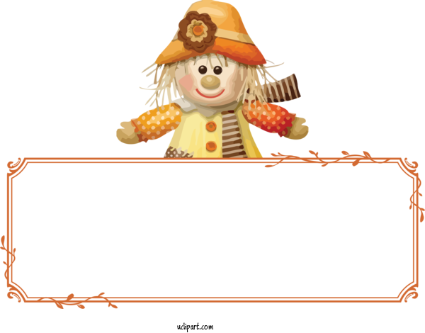 Free Holidays Transparency Icon Scarecrow For Thanksgiving Clipart Transparent Background