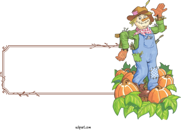 Free Holidays Scarecrow Scarecrow Drawing For Thanksgiving Clipart Transparent Background