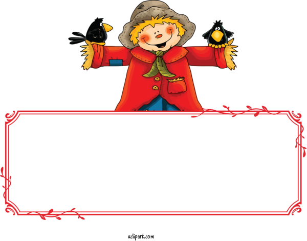 Free Holidays Clip Art For Fall Scarecrow Transparency For Thanksgiving Clipart Transparent Background