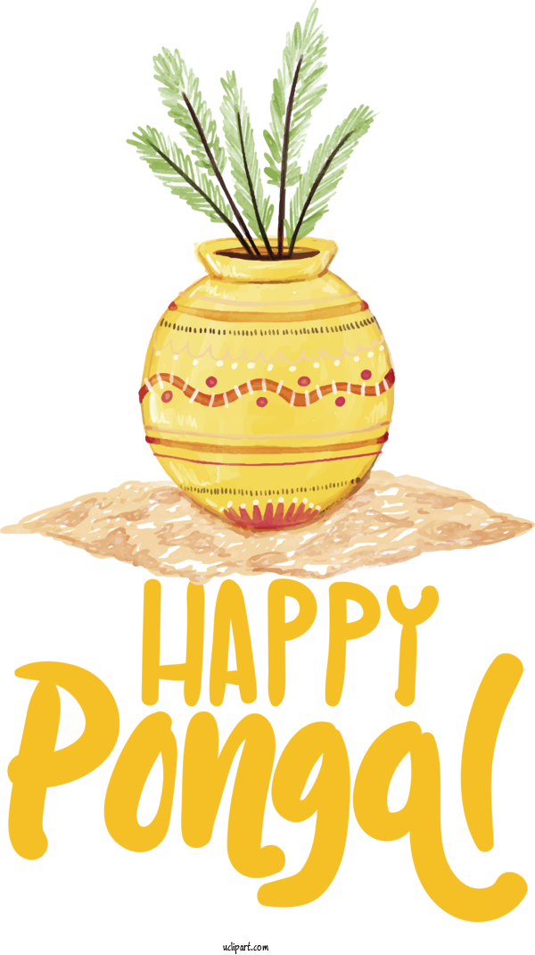 Free Holidays Pineapple Plant Line For Pongal Clipart Transparent Background