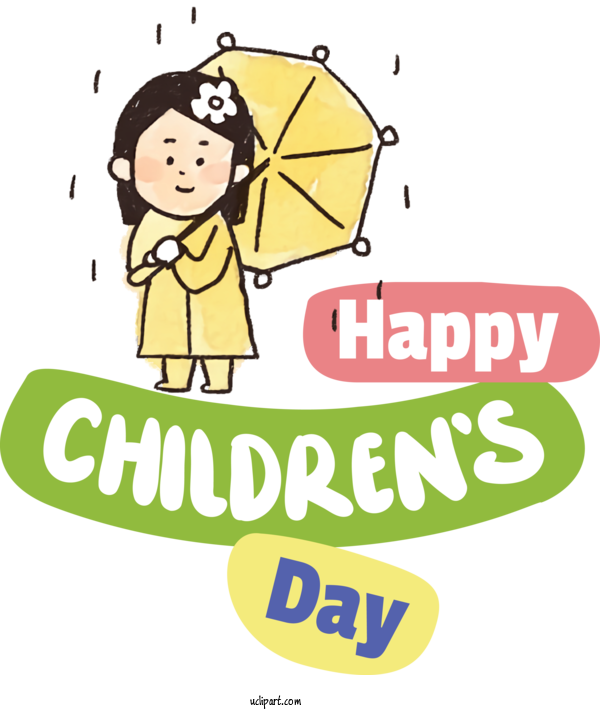Free Holidays Human Cartoon Logo For Children's Day Clipart Transparent Background