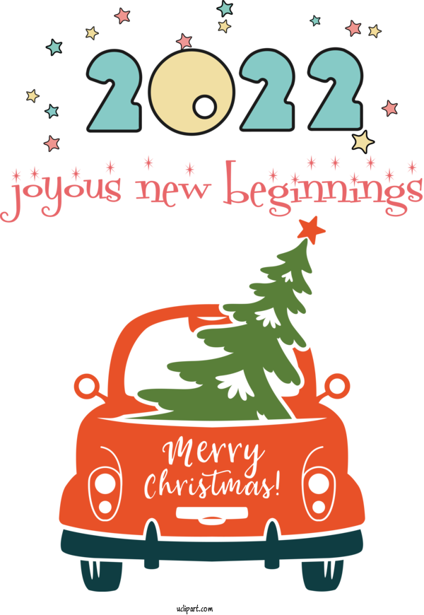 Free Holidays Car Christmas Day Drawing For New Year 2022 Clipart Transparent Background