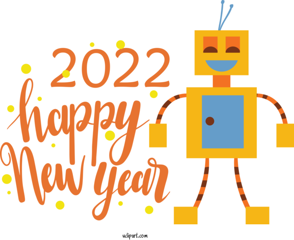 Free Holidays Human Cartoon Logo For New Year 2022 Clipart Transparent Background