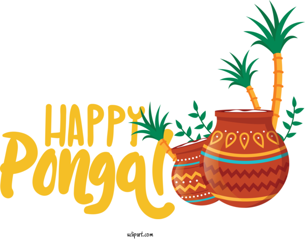 Free Holidays Flower Logo Pineapple For Pongal Clipart Transparent Background