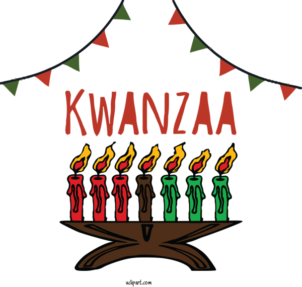 Free Holidays Candle Kwanzaa Kinara For Kwanzaa Clipart Transparent Background