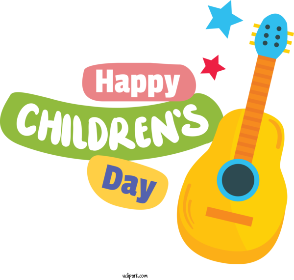Free Holidays String Instrument Design Logo For Children's Day Clipart Transparent Background