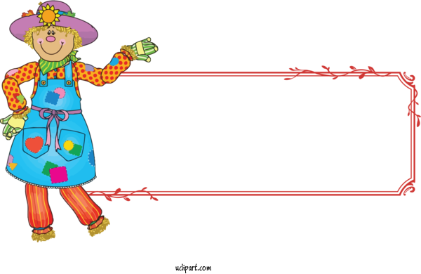 Free Holidays Scarecrow Drawing Scarecrow Building For Thanksgiving Clipart Transparent Background