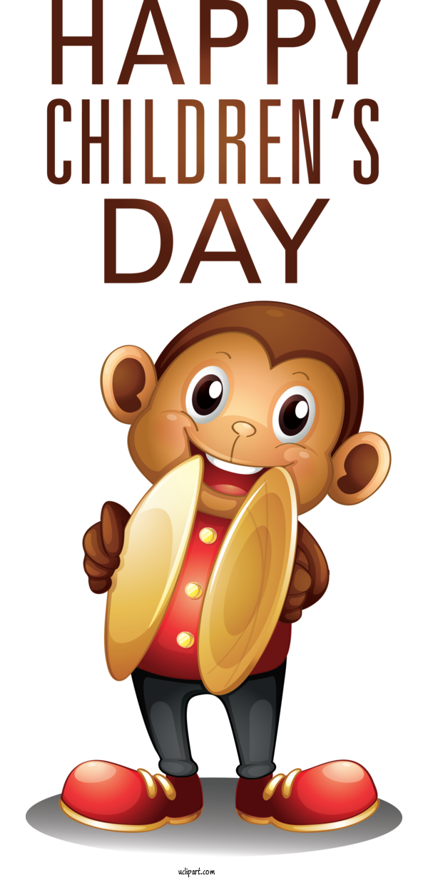 Free Holidays Cymbal Cymbal Banging Monkey Toy Hand Cymbal For Children's Day Clipart Transparent Background