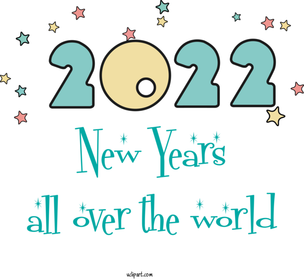 Free Holidays Human Cartoon Behavior For New Year 2022 Clipart Transparent Background