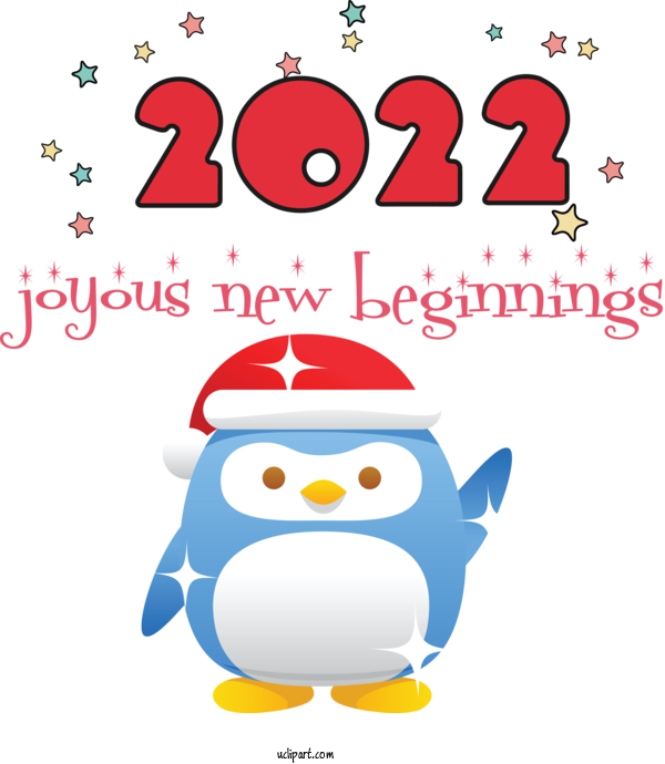 Free Holidays Birds Penguins Flightless Bird For New Year 2022 Clipart Transparent Background