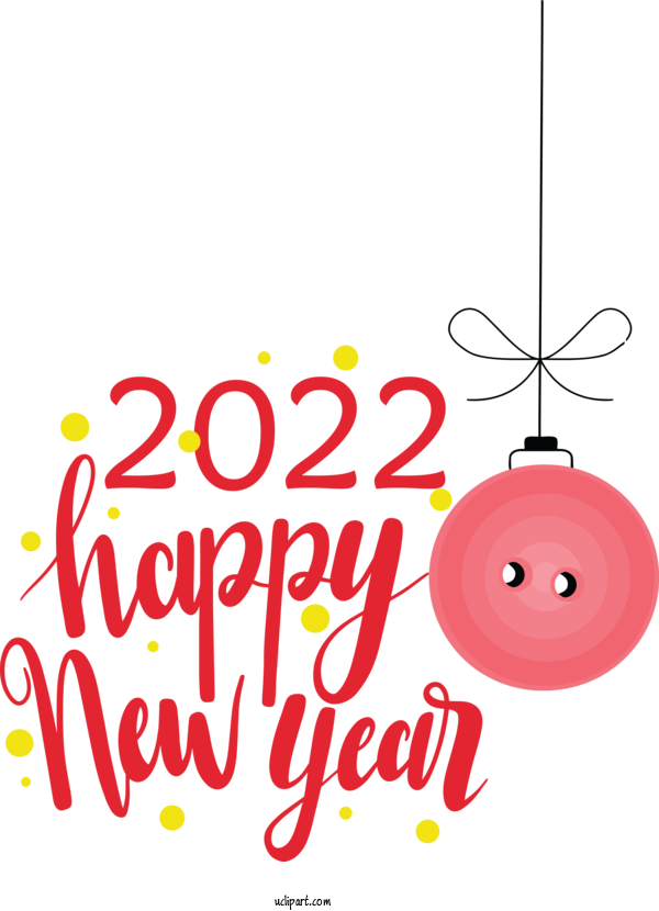 Free Holidays Line Ornament Happiness For New Year 2022 Clipart Transparent Background
