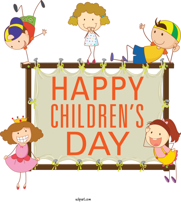 Free Holidays Design Drawing Painting For Children's Day Clipart Transparent Background