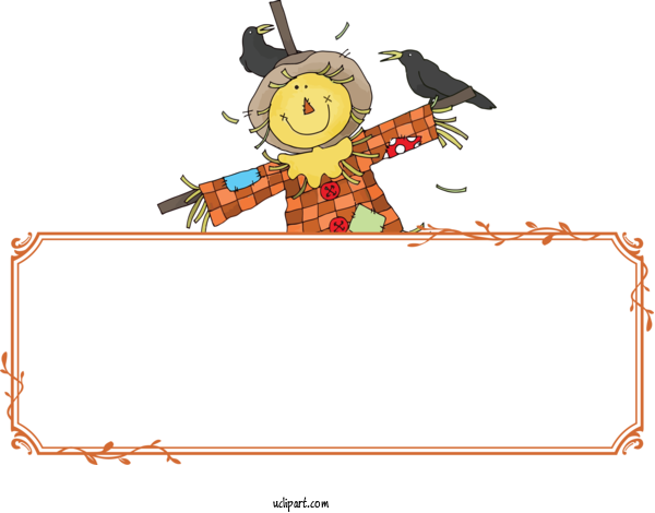 Free Holidays Scarecrow Drawing Festival For Thanksgiving Clipart Transparent Background