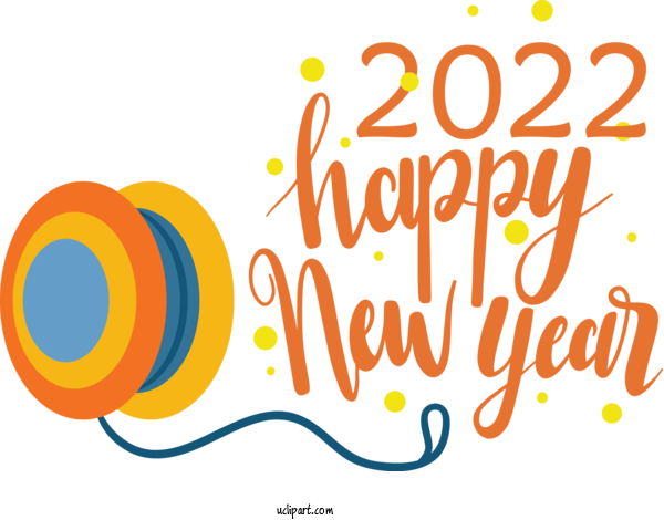 Free Holidays Design Logo Line For New Year 2022 Clipart Transparent Background