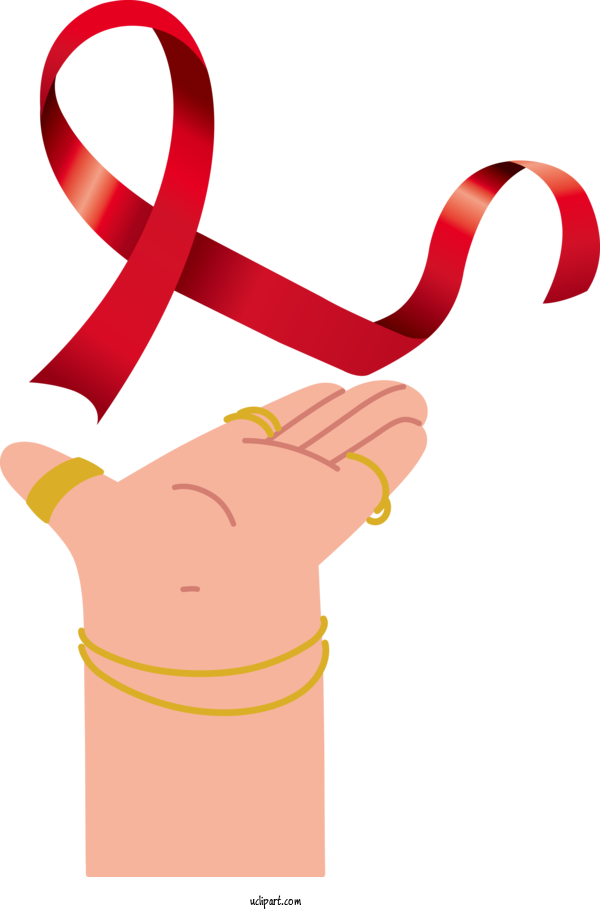 Free Holidays World AIDS Day Logo Red Ribbon For World AIDS Day Clipart Transparent Background