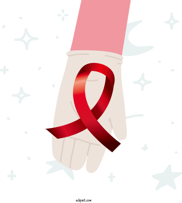 Free Holidays Design Royalty Free Ribbon For World AIDS Day Clipart Transparent Background