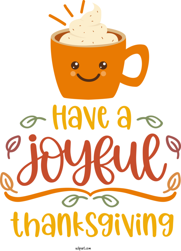 Free Holidays Coffee Coffee Cup Logo For Thanksgiving Clipart Transparent Background