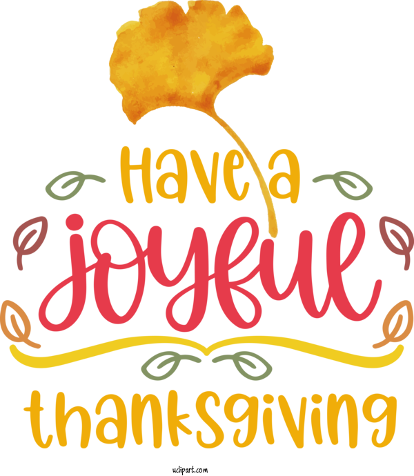 Free Holidays Logo Line Yellow For Thanksgiving Clipart Transparent Background