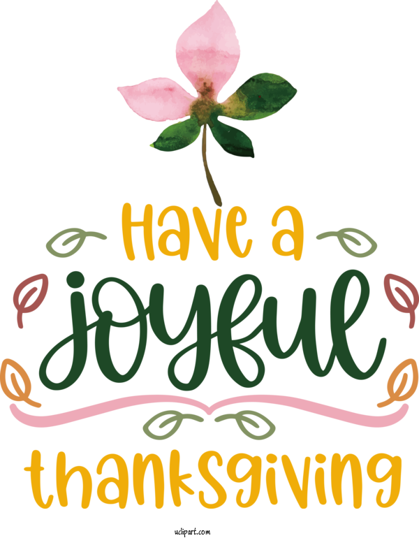 Free Holidays Floral Design Cut Flowers Logo For Thanksgiving Clipart Transparent Background