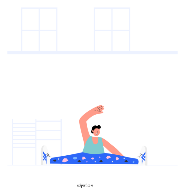 Free Sports Design Leg Cartoon For Yoga Clipart Transparent Background