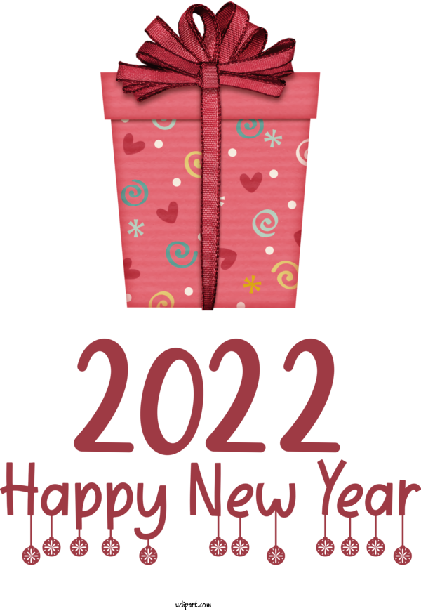 Free Holidays Font Gift Meter For New Year 2022 Clipart Transparent Background