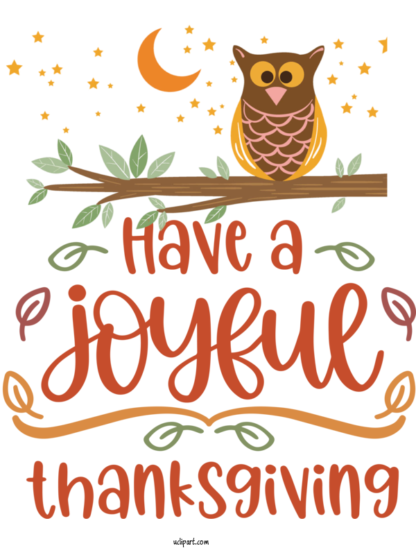 Free Holidays Owls Birds Bird Of Prey For Thanksgiving Clipart Transparent Background