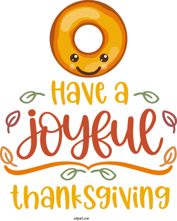 Free Holidays Line Yellow Happiness For Thanksgiving Clipart Transparent Background