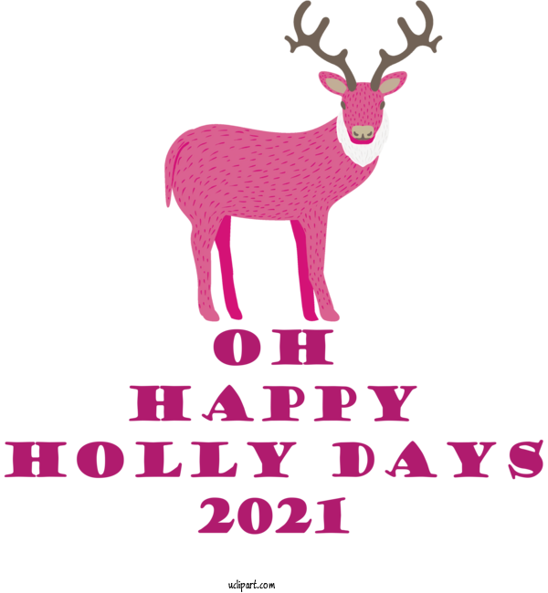 Free Holidays Reindeer Deer Rudolph For Christmas Clipart Transparent Background