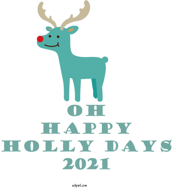 Free Holidays Christmas Day Rudolph Drawing For Christmas Clipart Transparent Background