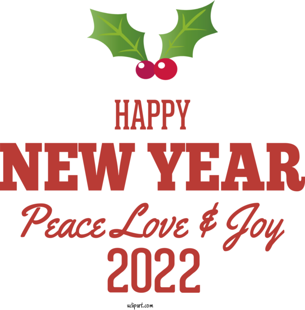 Free Holidays Flower Logo Tree For New Year 2022 Clipart Transparent Background