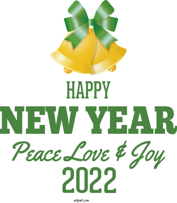 Free Holidays Logo Yellow Leaf For New Year 2022 Clipart Transparent Background