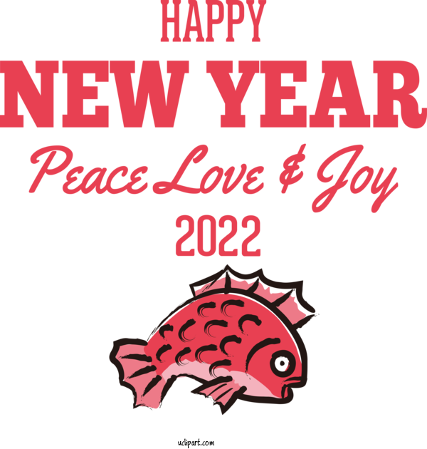 Free Holidays Logo Big Year Cartoon For New Year 2022 Clipart Transparent Background