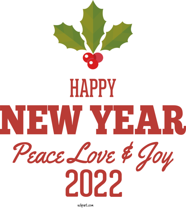 Free Holidays Leaf Logo Tree For New Year 2022 Clipart Transparent Background
