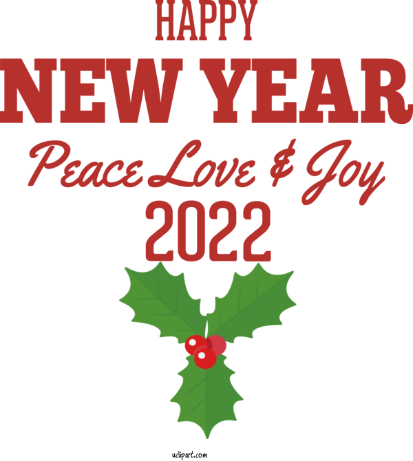 Free Holidays Leaf Flower Logo For New Year 2022 Clipart Transparent Background