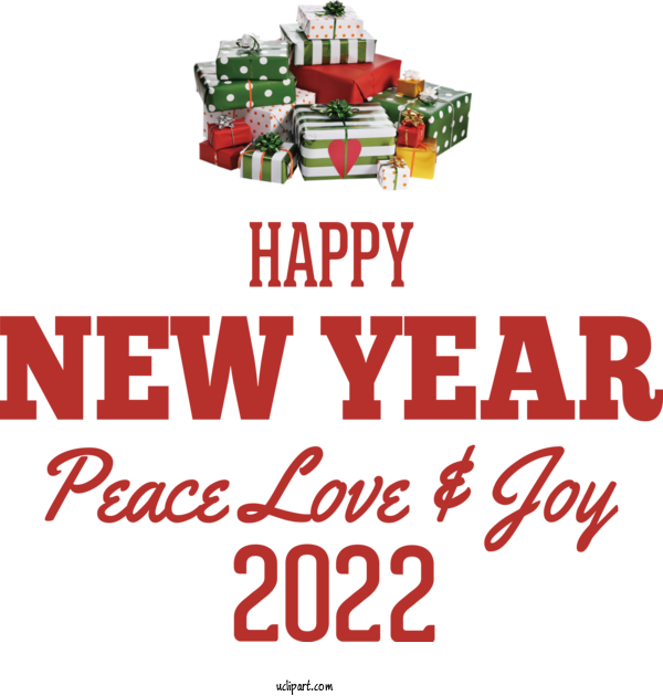 Free Holidays Logo Big Year Font For New Year 2022 Clipart Transparent Background