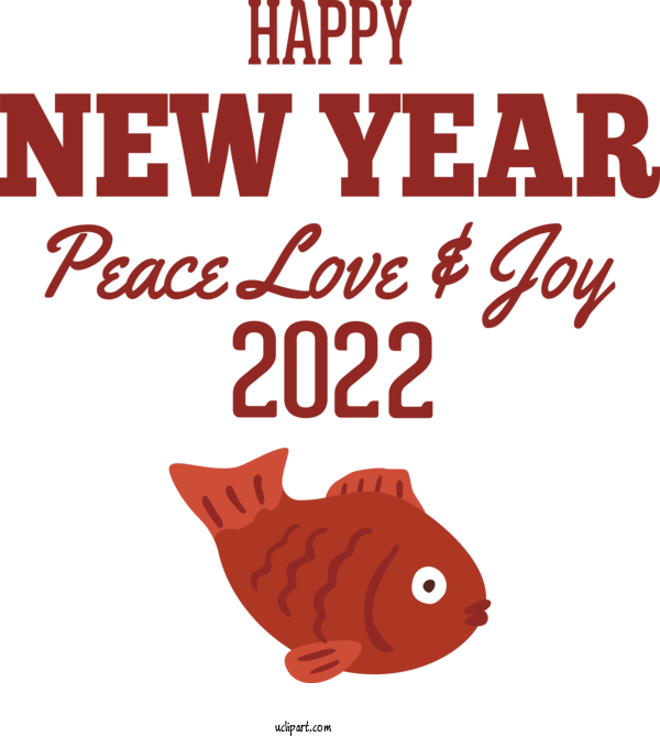 Free Holidays Logo Line Fish For New Year 2022 Clipart Transparent Background