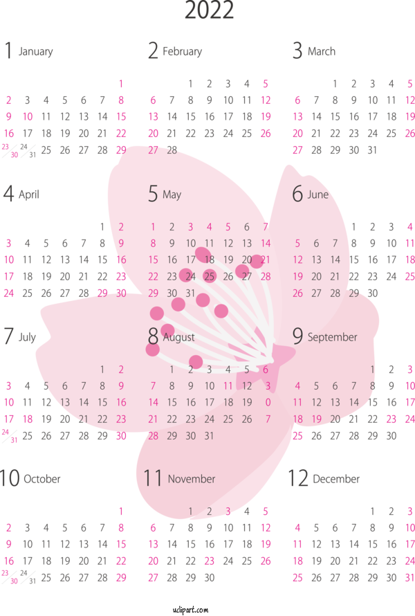 Free Life Easy Calendar System Line For Yearly Calendar Clipart Transparent Background