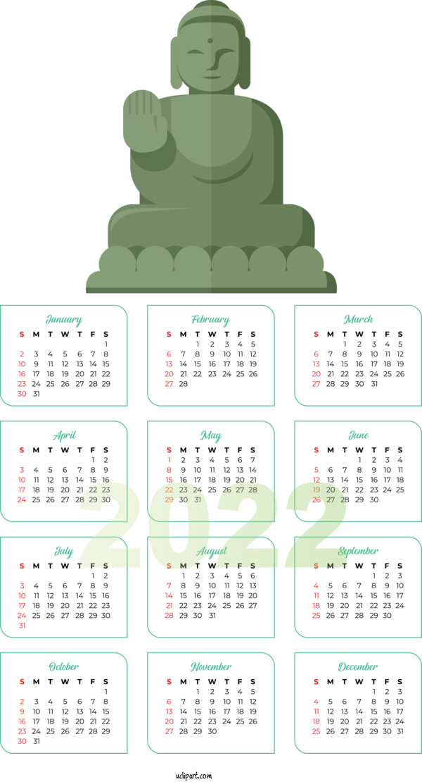 Free Life Calendar System 2021 Vector For Yearly Calendar Clipart Transparent Background