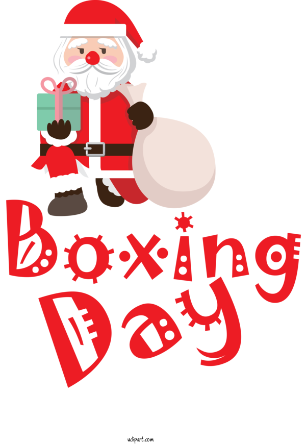 Free Holidays Christmas Day Bauble Santa Claus For Boxing Day Clipart Transparent Background