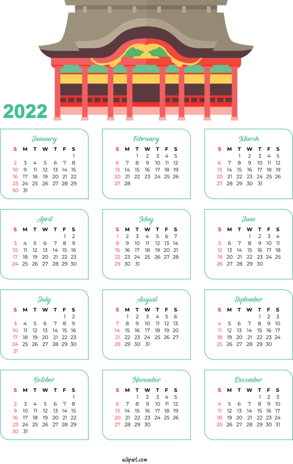 Free Life Calendar System Design Calendar Year For Yearly Calendar Clipart Transparent Background