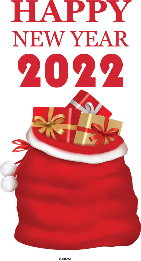Free Holidays Gift Gift Bag Bag For New Year 2022 Clipart Transparent Background