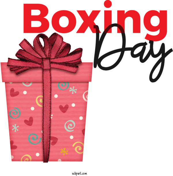 Free Holidays Christmas Day New Year Gift For Boxing Day Clipart Transparent Background