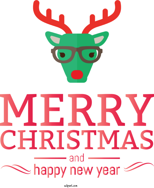 Free Holidays Reindeer OKKII Minoo Logo For Christmas Clipart Transparent Background