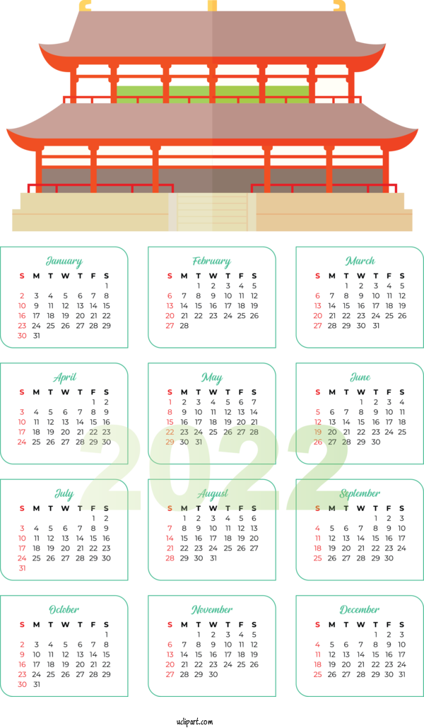 Free Life Calendar System Calendar 2022 For Yearly Calendar Clipart Transparent Background