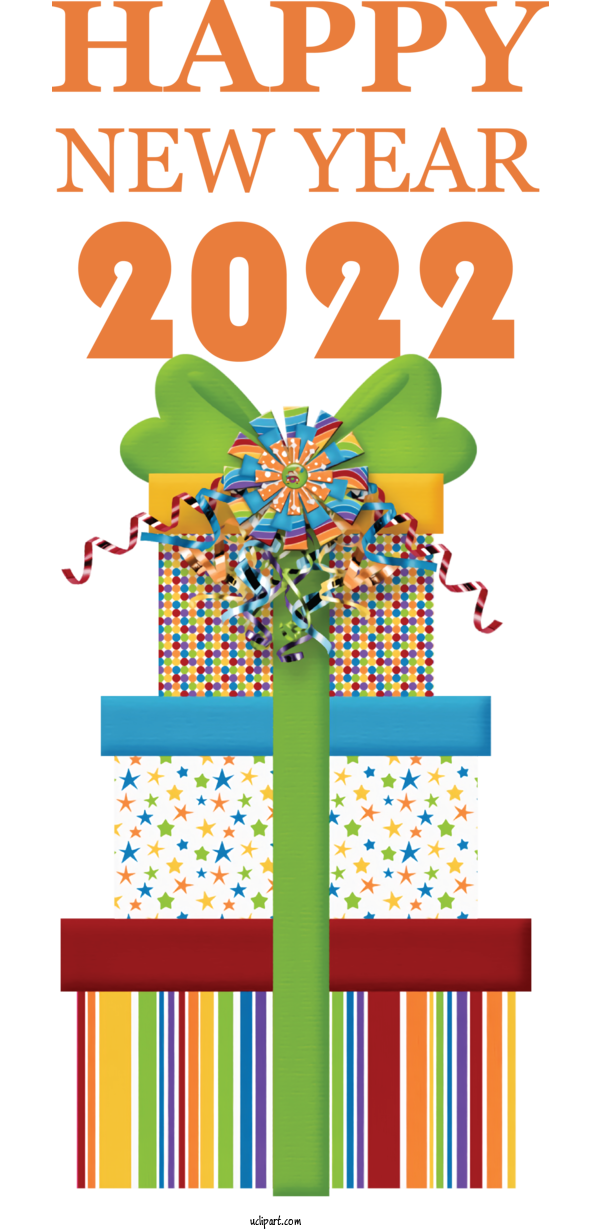 Free Holidays Birthday Gift Party For New Year 2022 Clipart Transparent Background