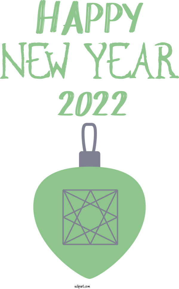 Free Holidays Design Logo Green For New Year 2022 Clipart Transparent Background