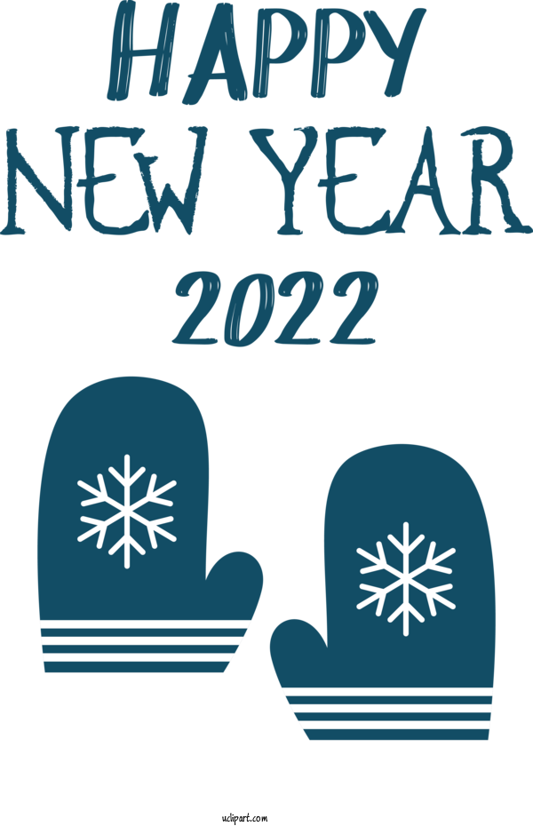 Free Holidays Design Logo Black And White For New Year 2022 Clipart Transparent Background