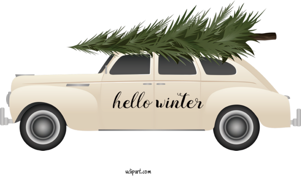 Free Nature Car Compact Car Christmas Tree For Winter Clipart Transparent Background